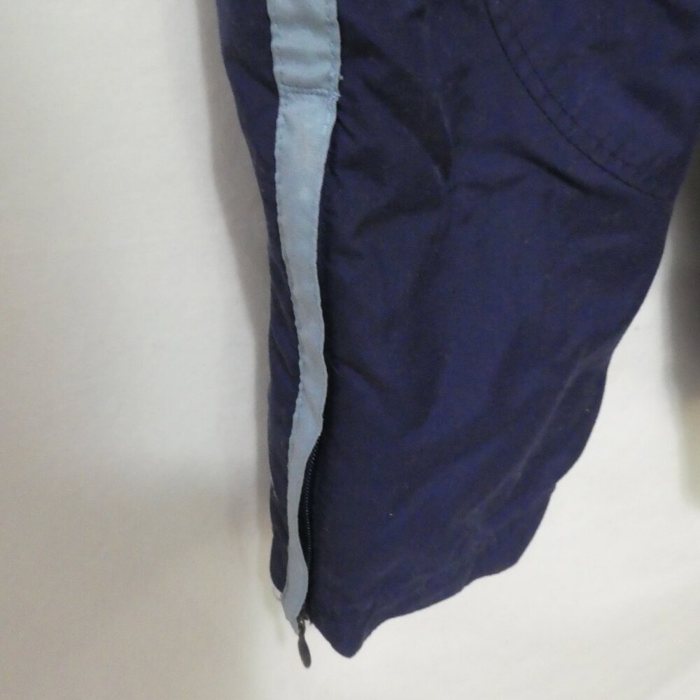 NIKE Registered Swoosh Mesh Lined Navy Pants W Stripes 10 inch waist measured - Picture 15 of 16